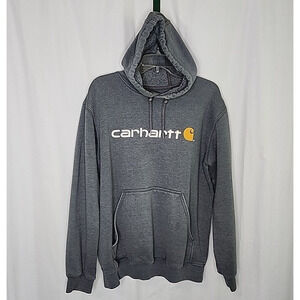 Carhartt Gray Sweatshirt Hoodie Men's M Pullover Original Fit Cotton Blend